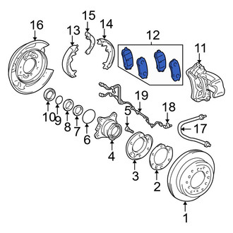 Toyota OE - Rear Disc Brake Pad Set