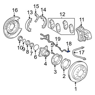 Toyota OE - Rear Left ABS Wheel Speed Sensor