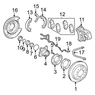 Toyota OE - Rear Suspension - Brake Components