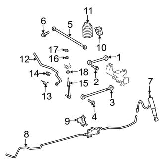 Toyota OE - Rear Suspension - Stabilizer Bar & Components (With Air Suspension)