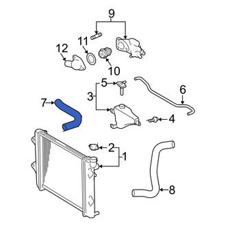 Toyota OE - Upper Radiator Coolant Hose