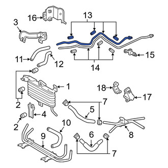 Toyota OE - Automatic Transmission Oil Cooler Tube