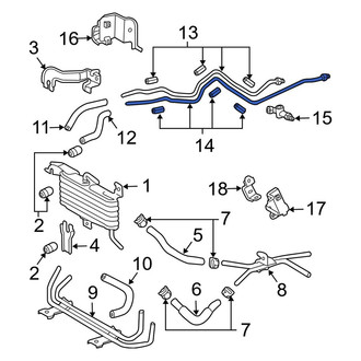 Toyota OE - Automatic Transmission Oil Cooler Tube
