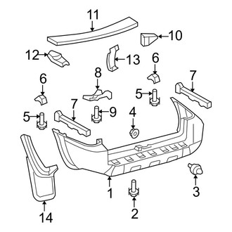 Toyota OE - Rear Bumper - Bumper & Components