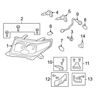Toyota OE - Front Lamps - Headlamp Components