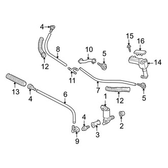 Toyota OE - Front Lamps - Washer Components
