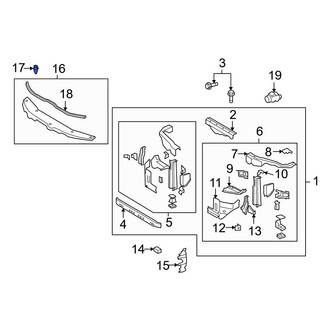 Toyota OE - Radiator Support Access Cover Clip