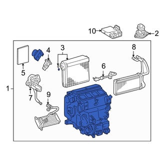 Toyota OE - Front A/C Evaporator Core and Case Assembly