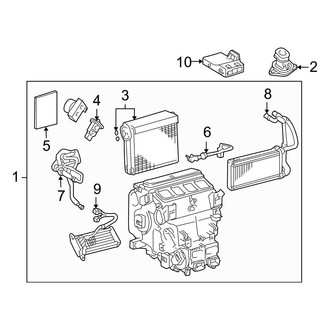 Toyota OE - Air Conditioner & Heater - Evaporator Components (Front)