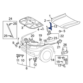 Toyota OE - Front Hood Latch Support