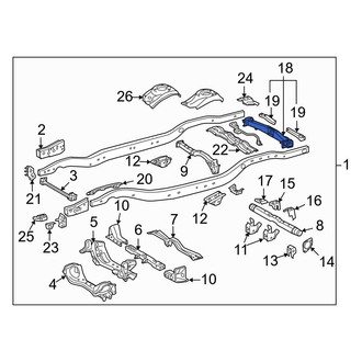 Toyota OE - Rear Frame Crossmember
