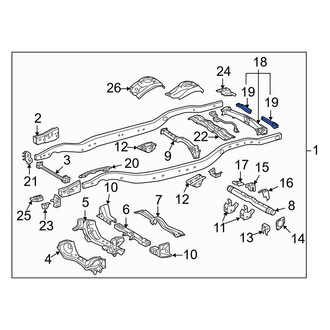 Toyota OE - Rear Left Chassis Frame Reinforcement
