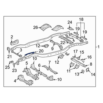Toyota OE - Right Chassis Frame Reinforcement