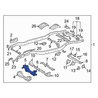 Toyota OE - Engine Mount Crossmember