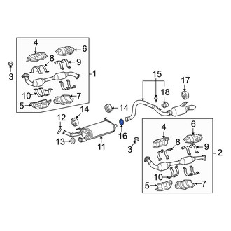 Toyota OE - Rear Exhaust Tail Pipe Gasket