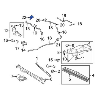 Toyota OE - Front Windshield Washer Nozzle