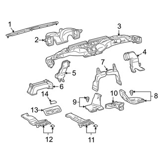 Toyota OE - Instrument Panel - Ducts (Front)