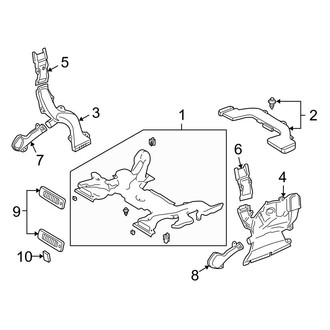 Toyota OE - Instrument Panel - Heater Ducts (Center)