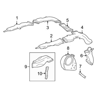 Toyota OE - Instrument Panel - Heater Ducts (Rear)