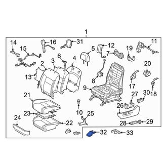 Toyota OE - Left Inner Seat Track Cover