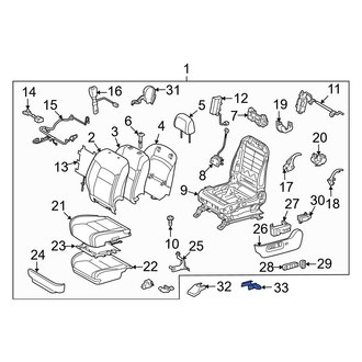 Toyota OE - Left Inner Seat Track Cover