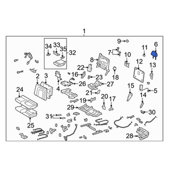 Toyota OE - Center Left Outer Headrest