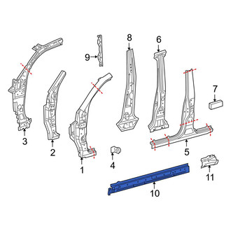 Toyota OE - Left Outer Rocker Panel