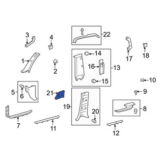Toyota OE - Center Left Body B-Pillar Trim Panel Cap