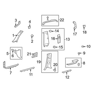 Toyota OE - Pillars, Rocker & Floor - Interior Trim