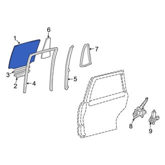 Toyota OE - Rear Left Door Glass