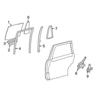 Toyota OE - Rear Door - Glass & Hardware