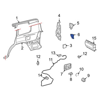 Toyota OE - Rear Right Lower Quarter Panel Reinforcement