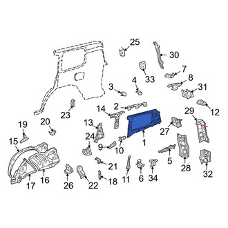Toyota OE - Rear Inner Quarter Panel