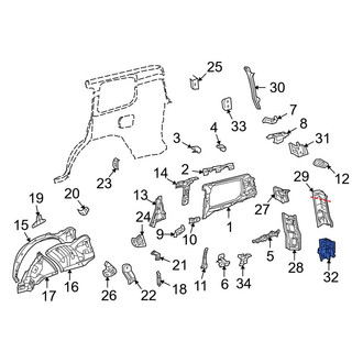Toyota OE - Rear Right Quarter Panel Reinforcement