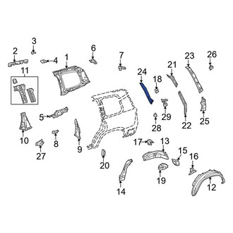 Toyota OE - Left Upper Quarter Panel Reinforcement