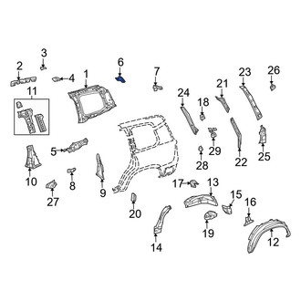 Toyota OE - Left Roof Side Rail Bracket