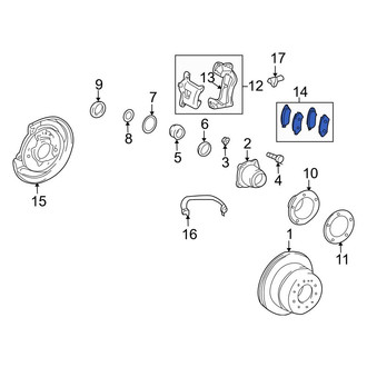 Toyota OE - Rear Disc Brake Pad Set