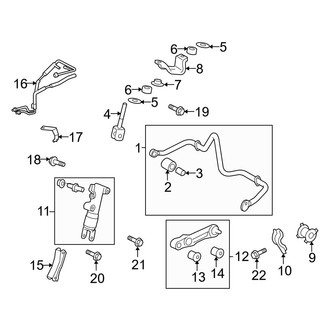 Toyota OE - Rear Suspension - Stabilizer Bar & Components