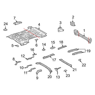 Toyota OE - Rear Body & Floor - Floor & Rails