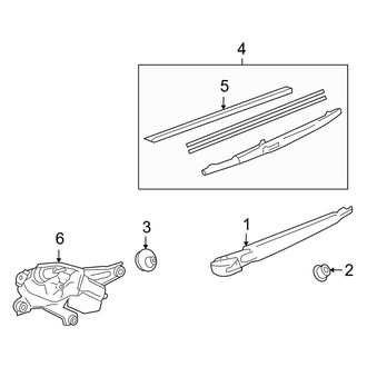 Toyota OE - Lift Gate - Wiper & Washer Components