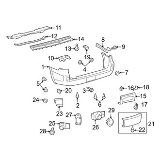 Toyota OE - Rear Bumper - Bumper & Components