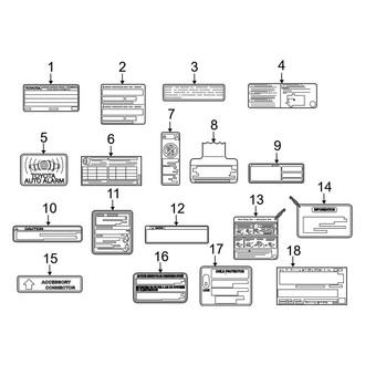 Toyota OE - Information Labels - Labels