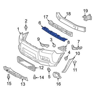 Toyota OE - Front Center Bumper Cover Support Rail
