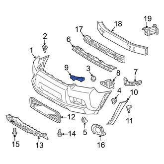 Toyota OE - Front Left Outer Bumper Cover Bracket