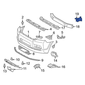 Toyota OE - Front Left Bumper Impact Bar Bracket