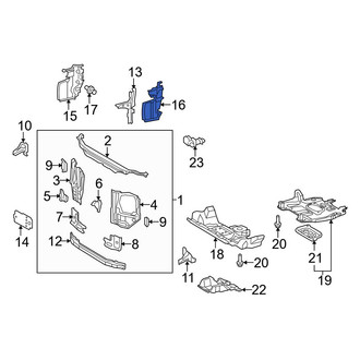 Toyota OE - Front Left Radiator Support Air Deflector