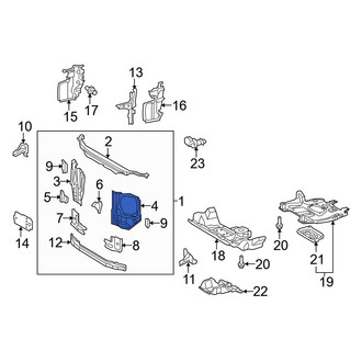 Toyota OE - Front Left Radiator Support Side Panel