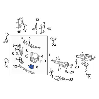 Toyota OE - Left Radiator Support Panel Reinforcement