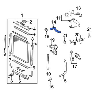 Toyota OE - Upper Radiator Coolant Hose