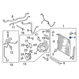 Toyota OE - Upper A/C Condenser Bracket Insulator